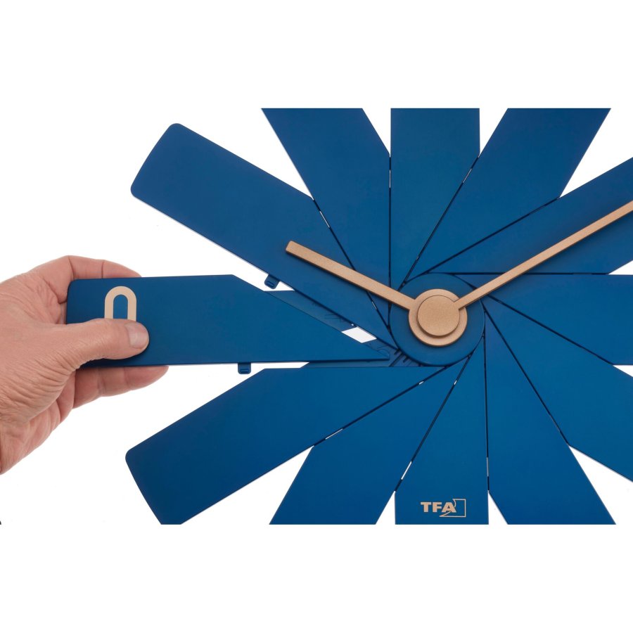 TFA Clock in the box blue Wall Clock #3