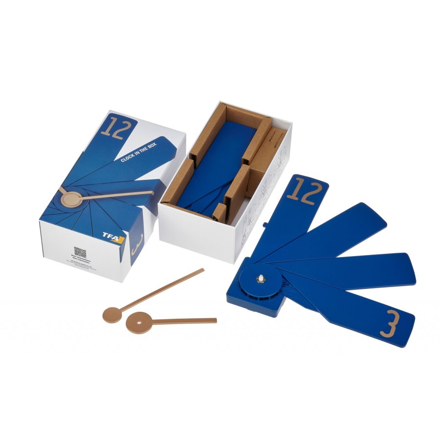 TFA Clock in the box blue Wall Clock #4