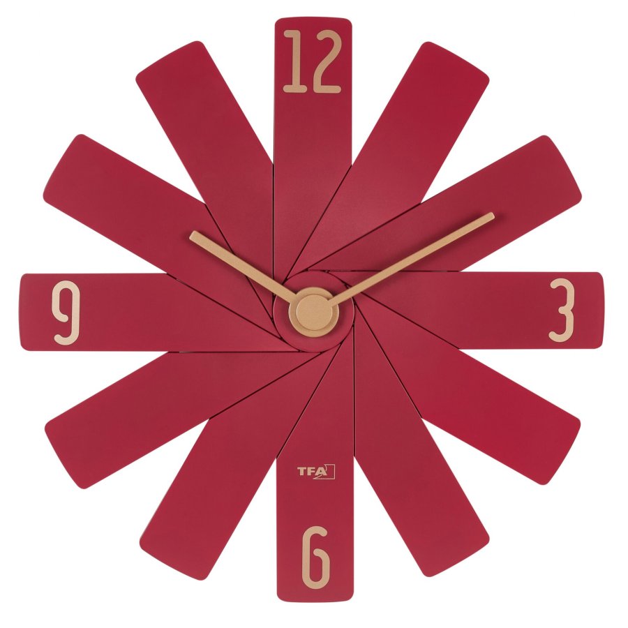 TFA Clock in the box red Wall Clock #1