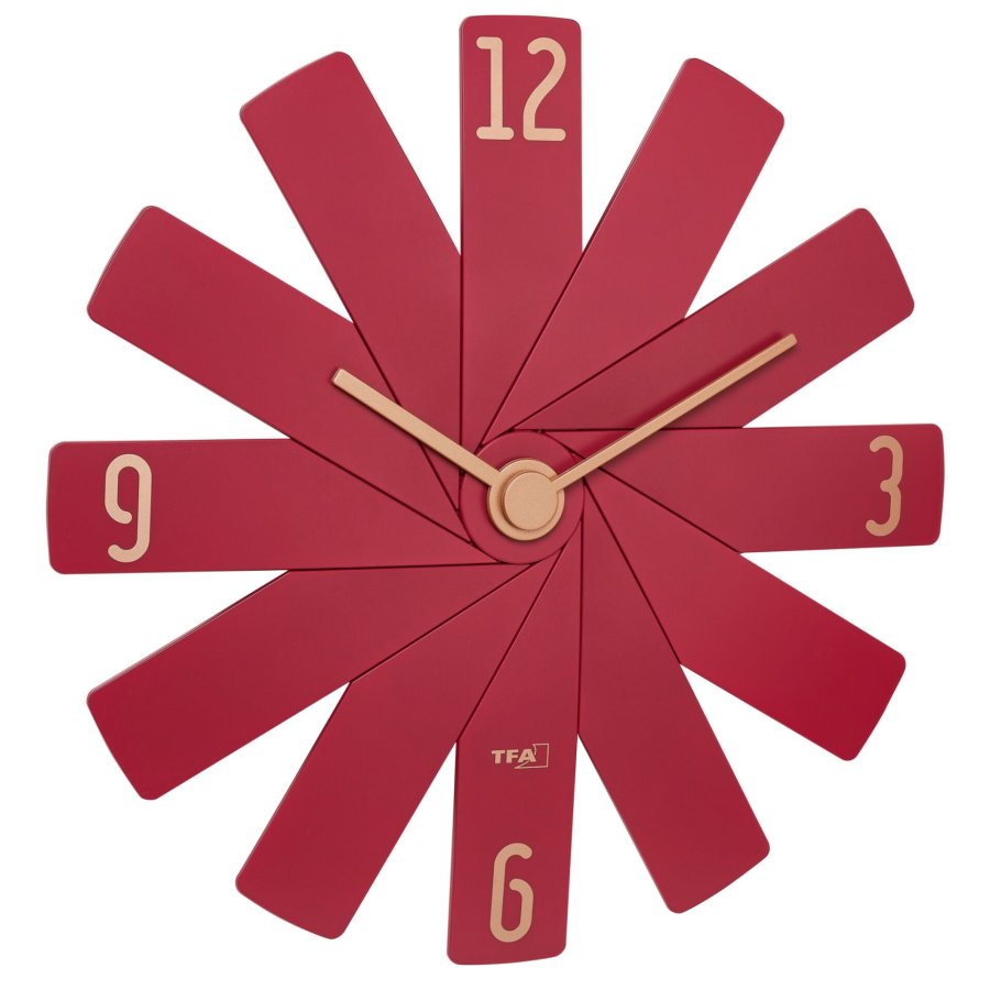 TFA Clock in the box red Wall Clock #2