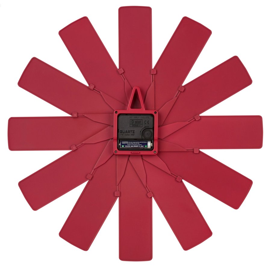 TFA Clock in the box red Wall Clock #4