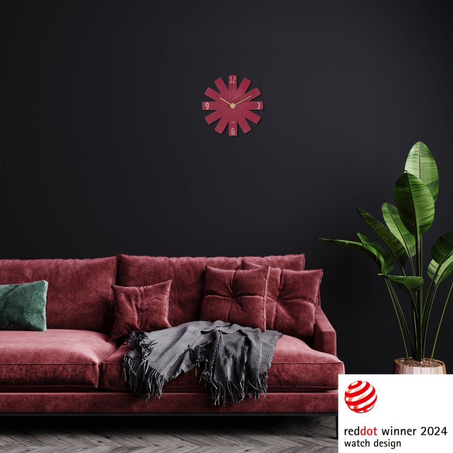 TFA Clock in the box red Wall Clock #8