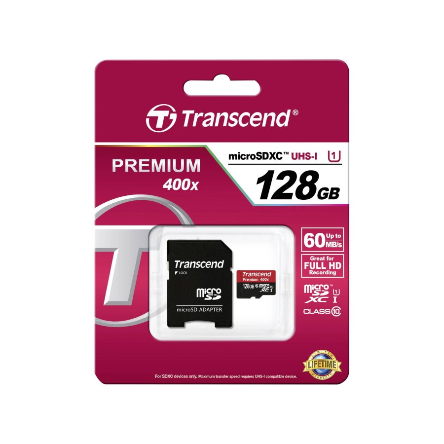 Transcend microSDXC        128GB Class 10 UHS-I 400x + SD Adapter #3