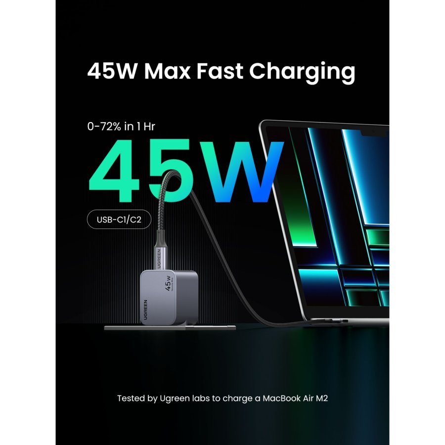 UGREEN Nexode Pro 45W Dual USB-C GaN Fast Charger EU gray #4