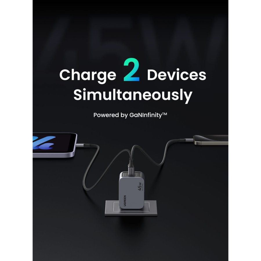 UGREEN Nexode Pro 45W Dual USB-C GaN Fast Charger EU gray #6