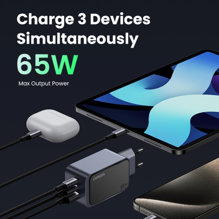 UGREEN Nexode S 65W 3-Port GaN Fast Charger EU gray #4