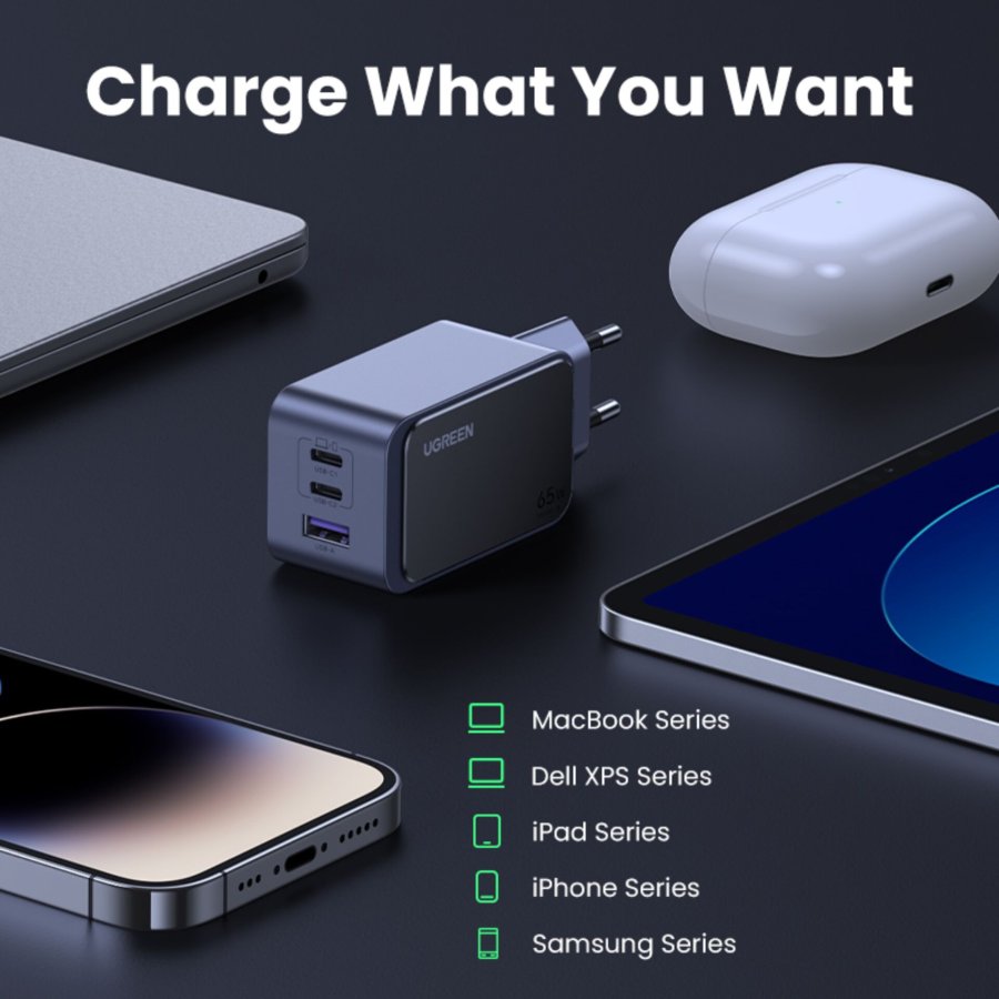 UGREEN Nexode S 65W 3-Port GaN Fast Charger EU gray #9