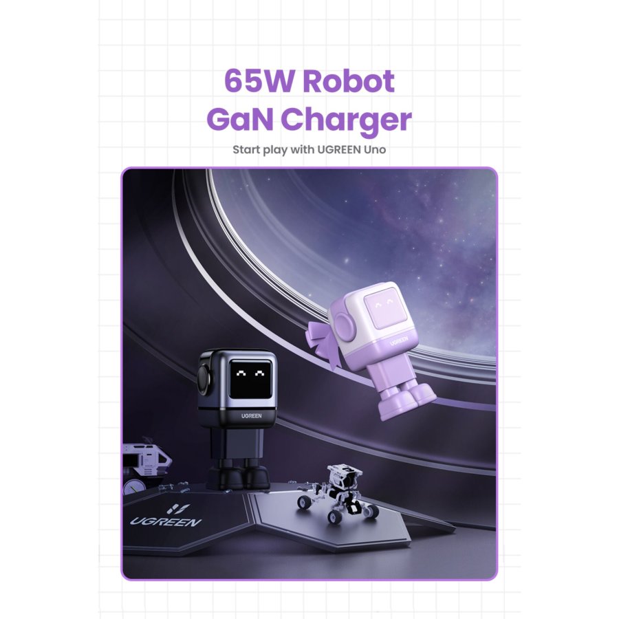 UGREEN Uno RG 65W 3-Port GaN Fast Charger EU purple #6