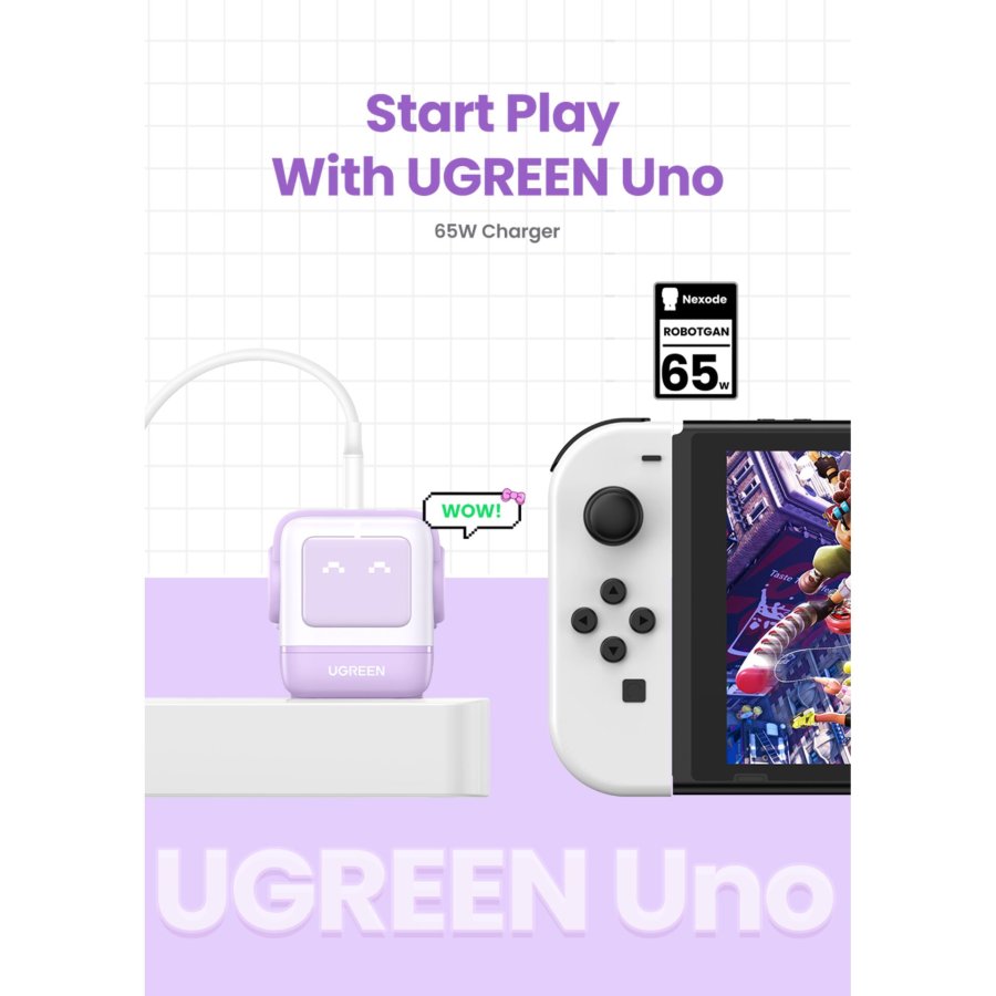 UGREEN Uno RG 65W 3-Port GaN Fast Charger EU purple #8