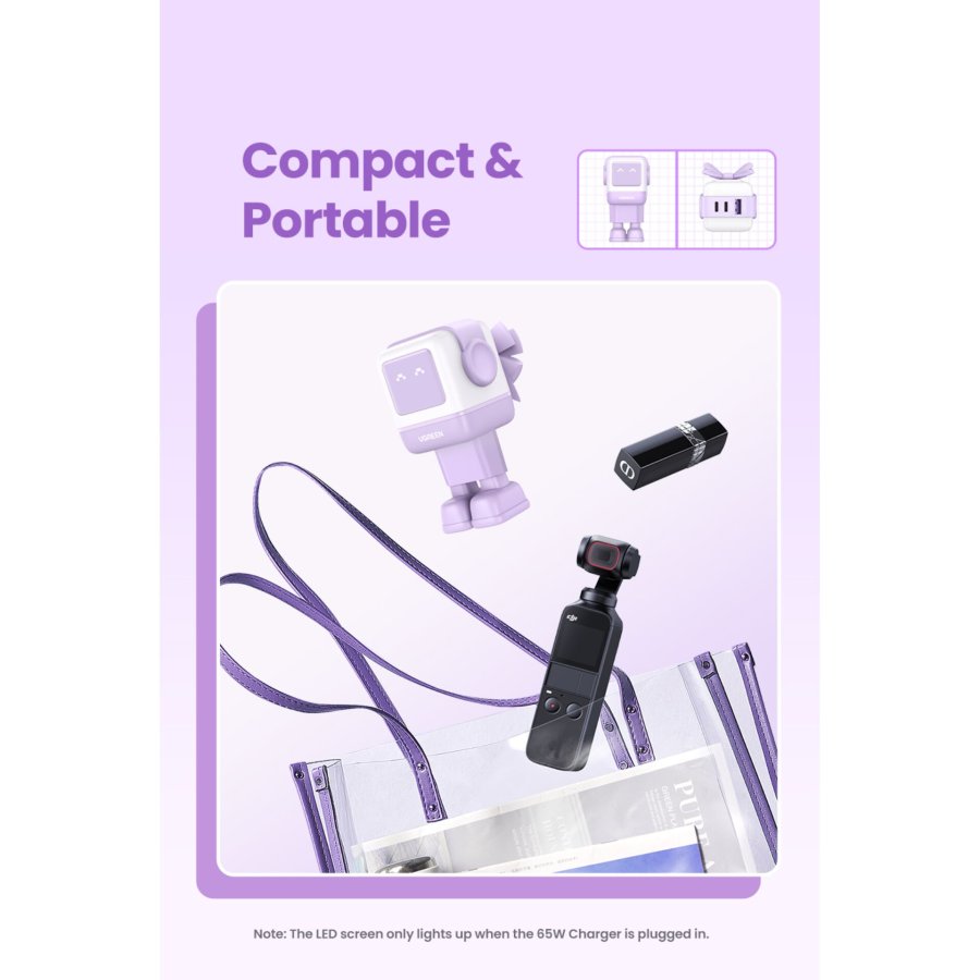 UGREEN Uno RG 65W 3-Port GaN Fast Charger EU purple #13