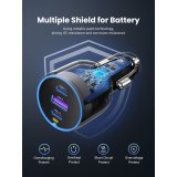 UGREEN 75W 3-Port Fast Car Charg gray #5