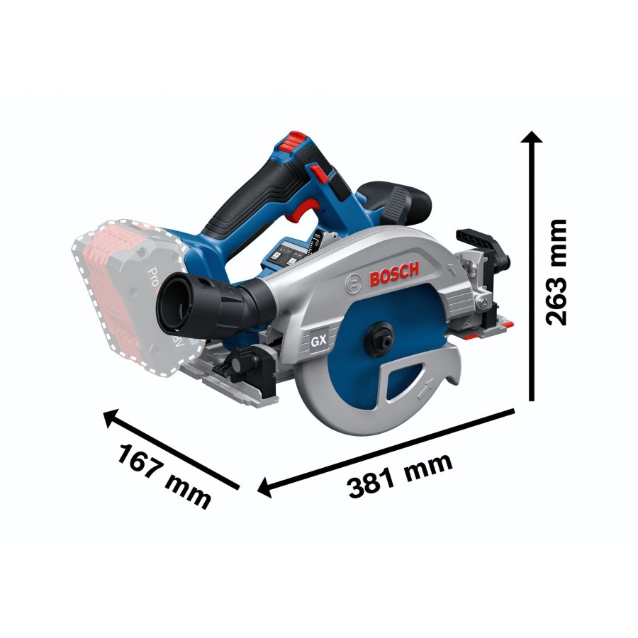 Bosch GKS 18V-57-2 GX L-BOXX Cordless Hand Circular Saw #2