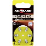 1x6 Ansmann Zinc-Air 10 (PR70) Hearing Aid Batteries #1