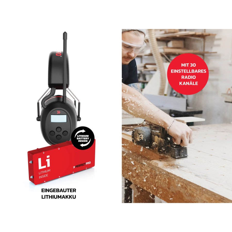 PerfectPro H-40 Earprotection Baustellen-Kopfhörer #8