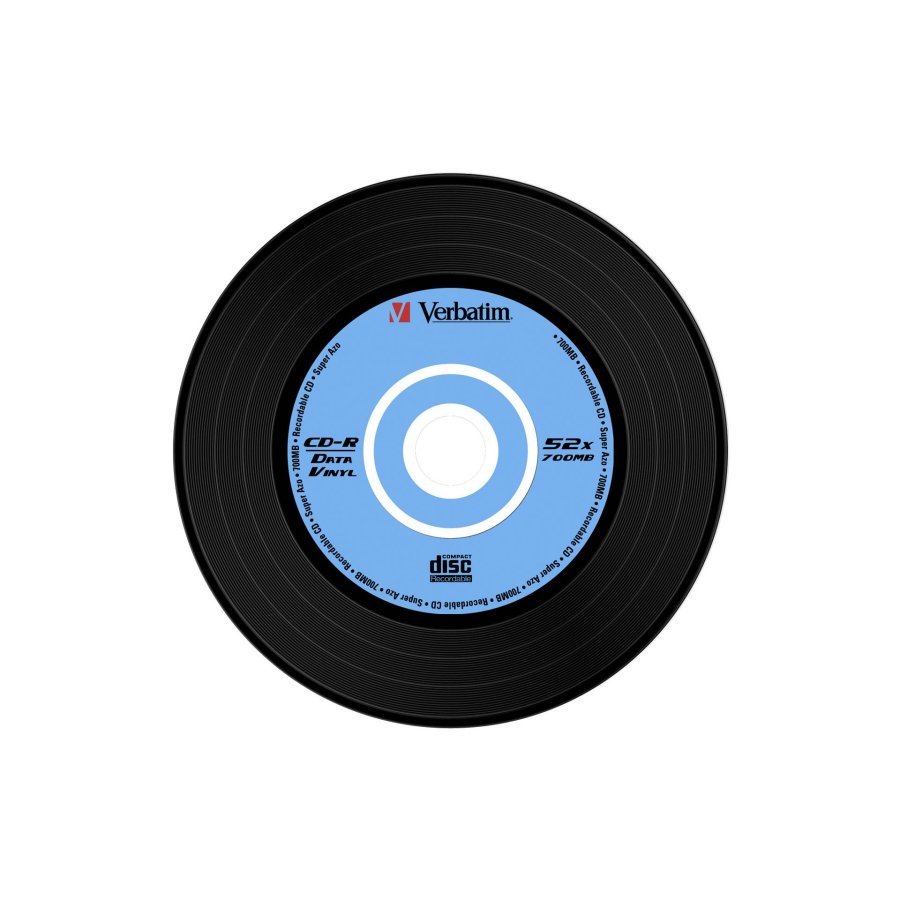 1x10 Verbatim CD-R 80 / 700MB 52x Speed, Vinyl Surface, Slim #2