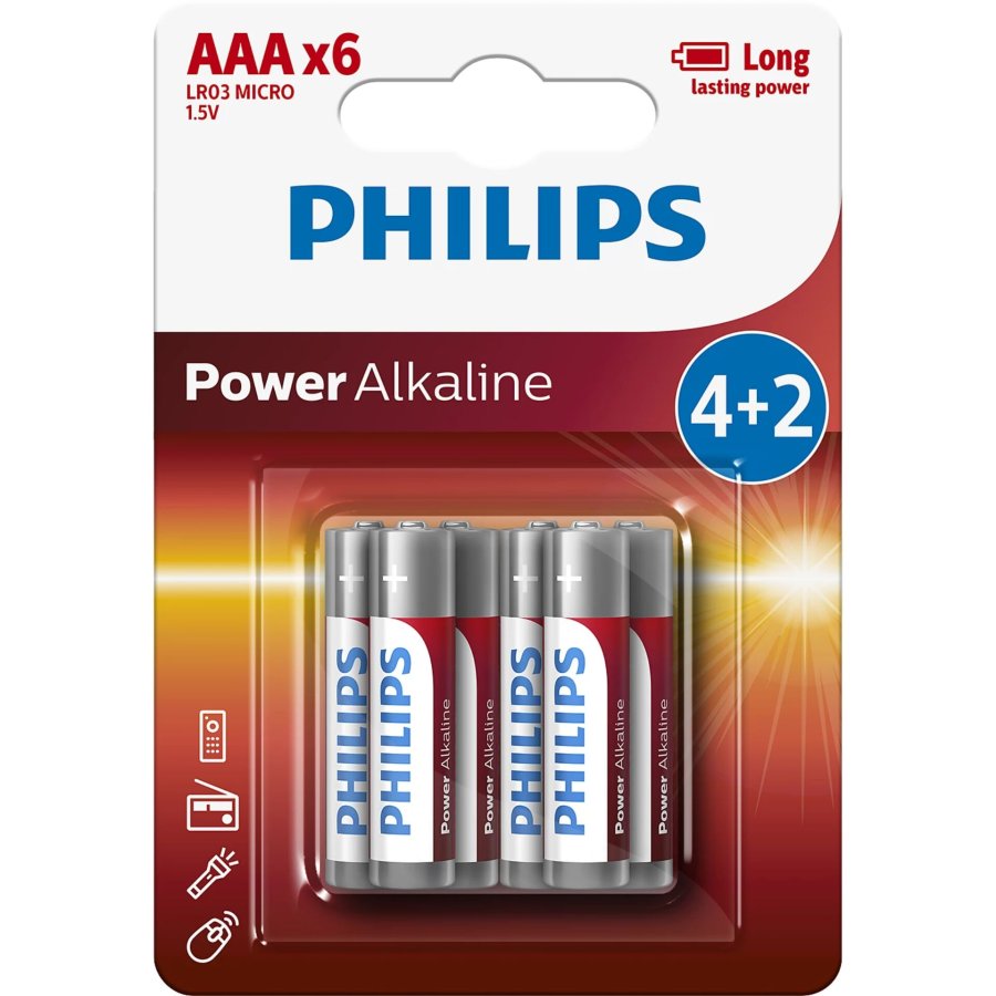1x6 Philips Power Alkaline AAA Batterie Vorteilspack #1