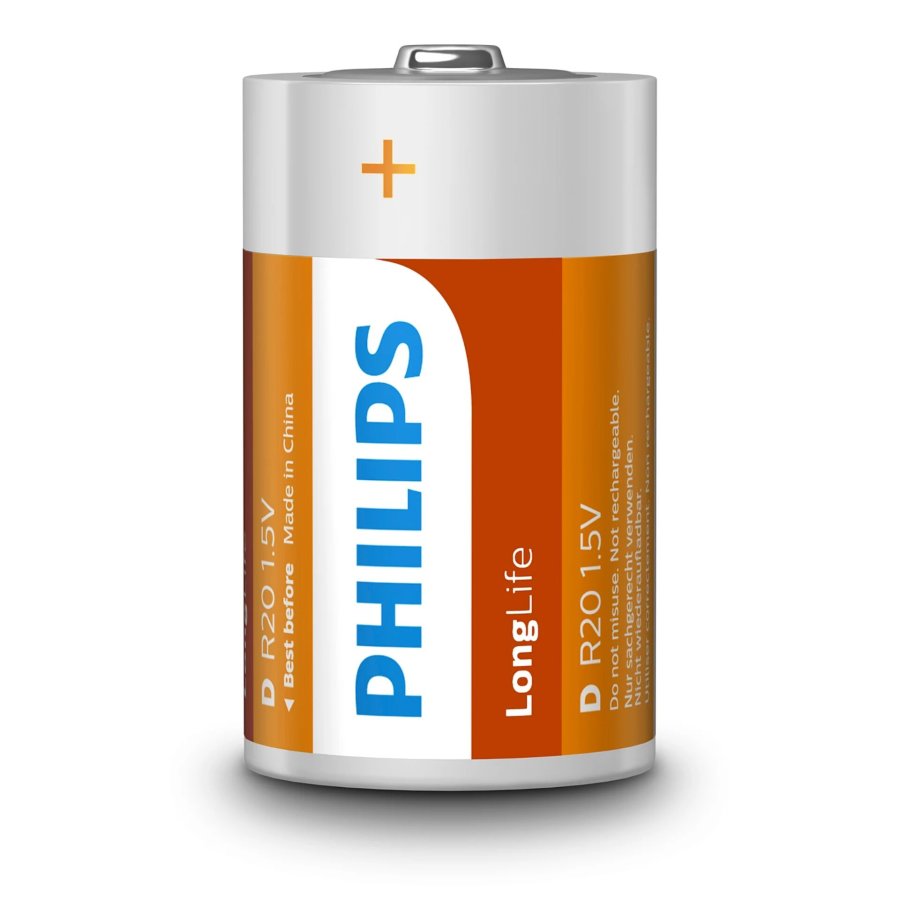 1x2 Philips LongLife D Batterie #2