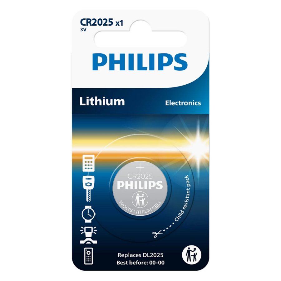 Philips Lithium 3.0V Knopfzelle CR2025 #1