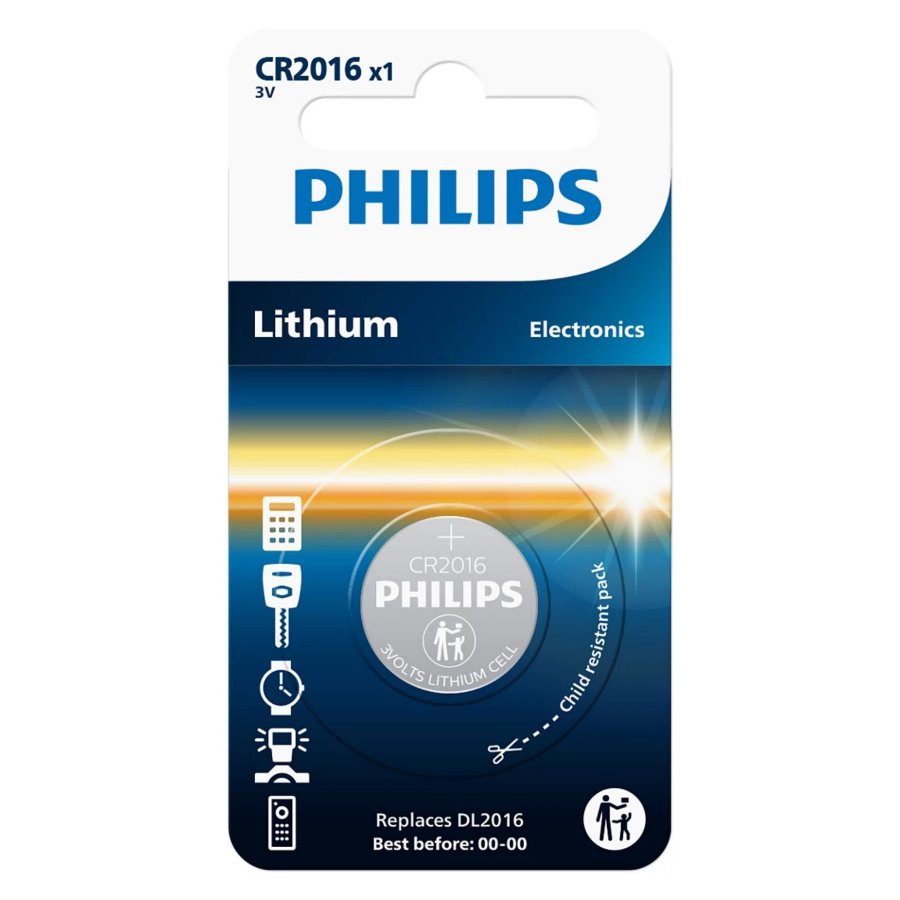Philips Lithium 3.0V Knopfzelle CR2016 #1