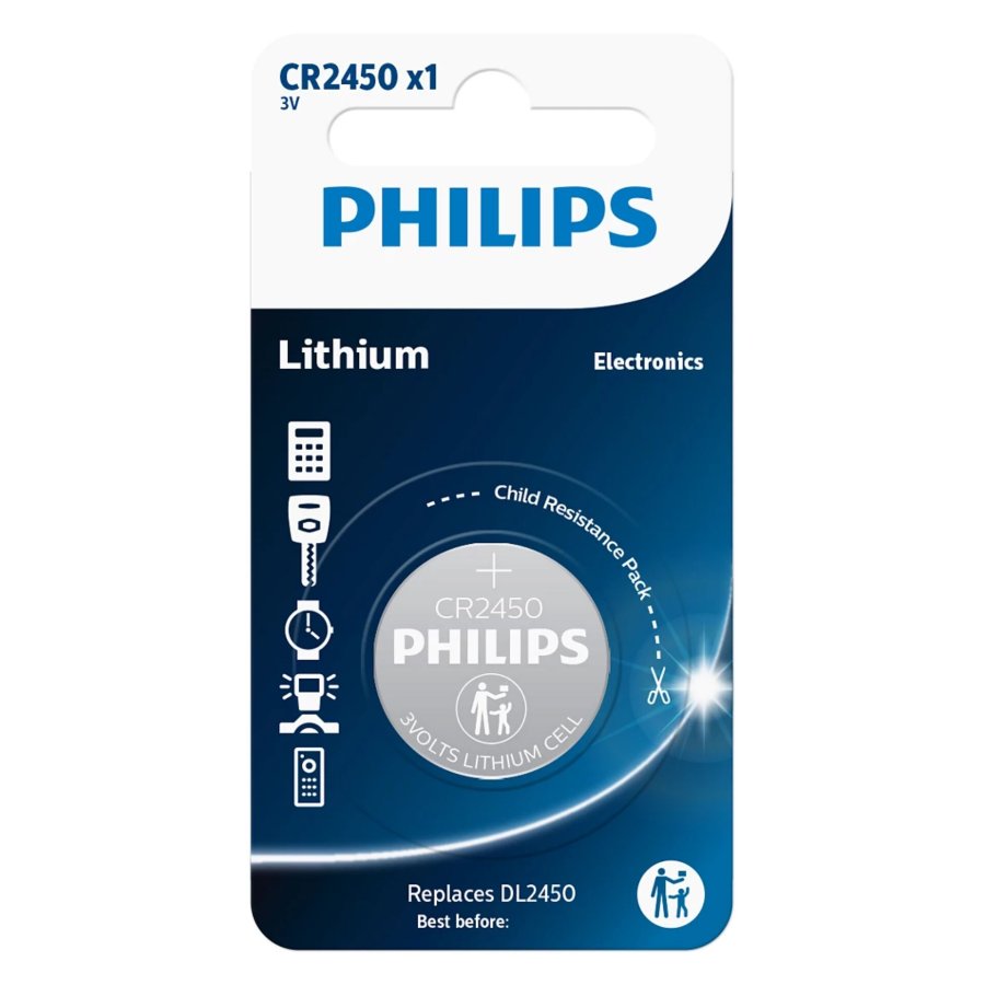 Philips Lithium 3.0V Knopfzelle CR 2450 #1