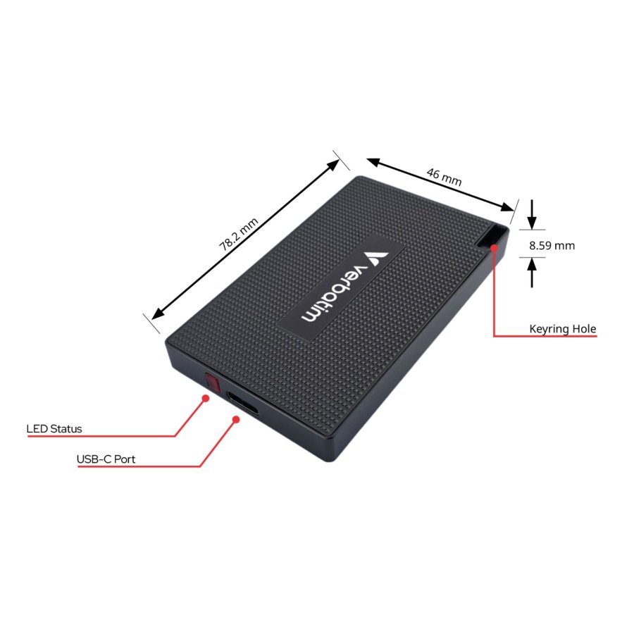Verbatim Metal Mini SSD    512GB USB-C Gen 2                32030 #2