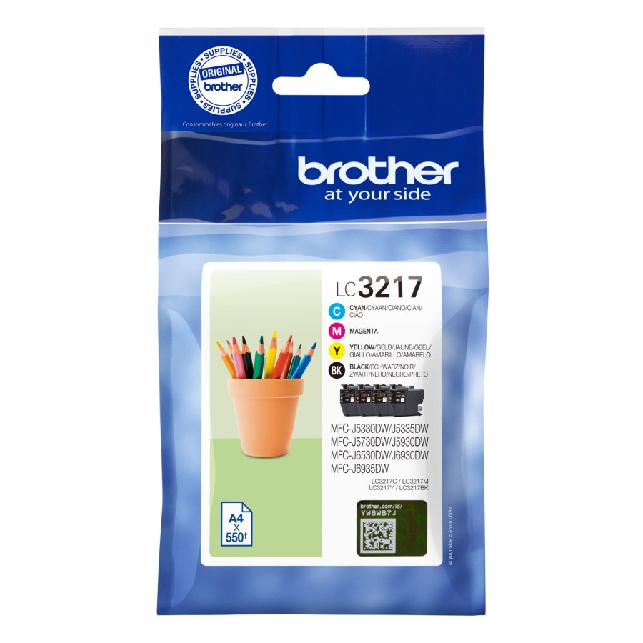 Brother LC-3217 blkpatron Original Sort, Bl, Magenta, Gul #2