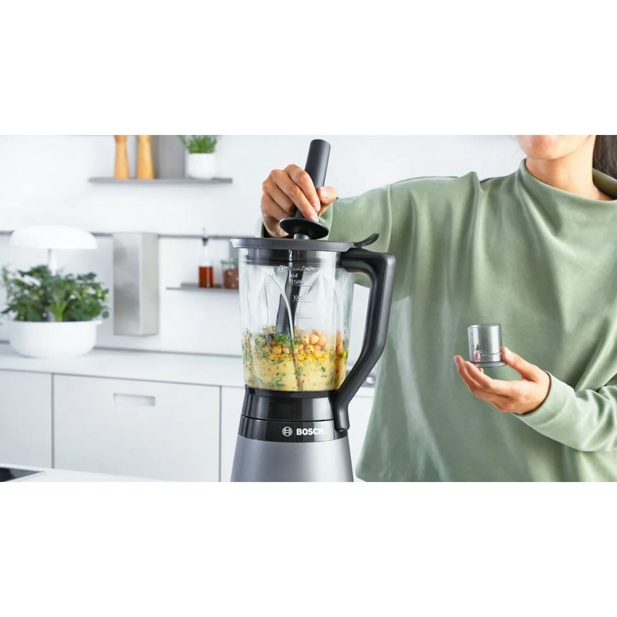 Bosch Serie 4 MMB6177S blender 1,5 L Bordplade blender 1200 W Sort, Slv #8