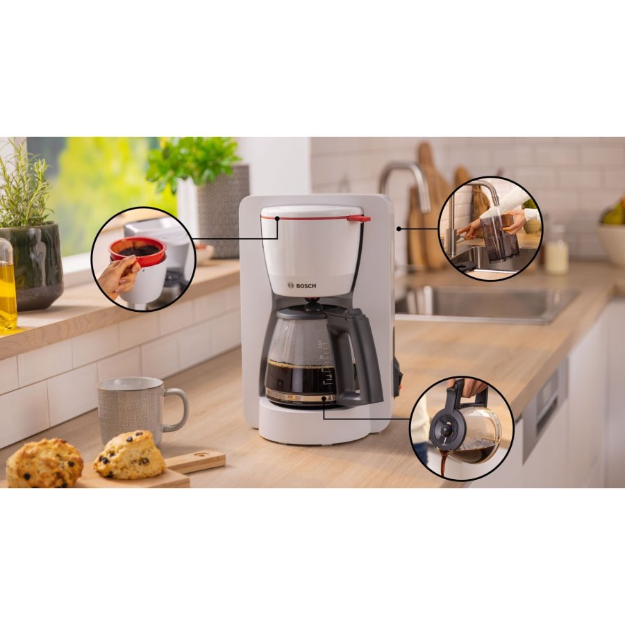 Kaffebryggare TKA2M111 Vit  1200Watt Avtagbar tank #3
