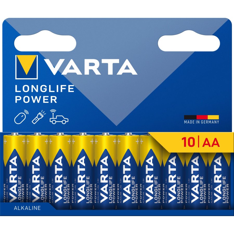 1x10 Varta Longlife Power Mignon AA LR 6              04906121761 #1