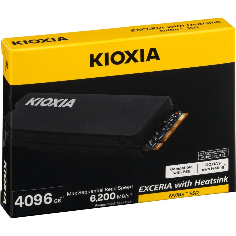 KIOXIA EXCERIA HeatSink NVMe 4TB M.2 2280 PCIe Gen4x4 #1