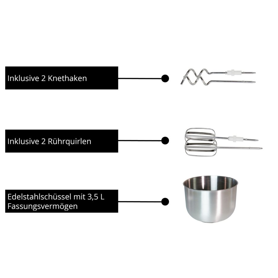 Unold 78720  Hannah         weiß Handmixer mit Rührschüssel #8