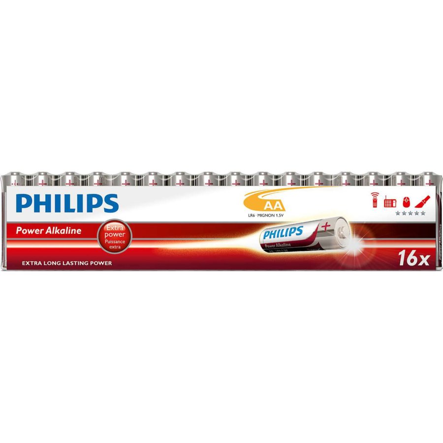 1x16 Philips Power Alkaline AA Batterie Vorteilspack #1