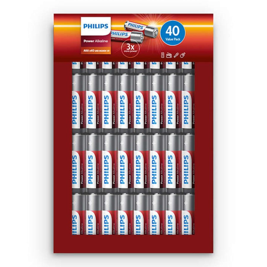 1x40 Philips Power Alkaline AAA Batterie Vorteilspack #1