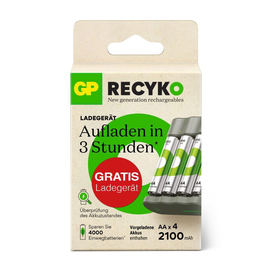 GP ReCyko 4-Port USB Charger B441 incl. 4xAA 2100mH batteries #4