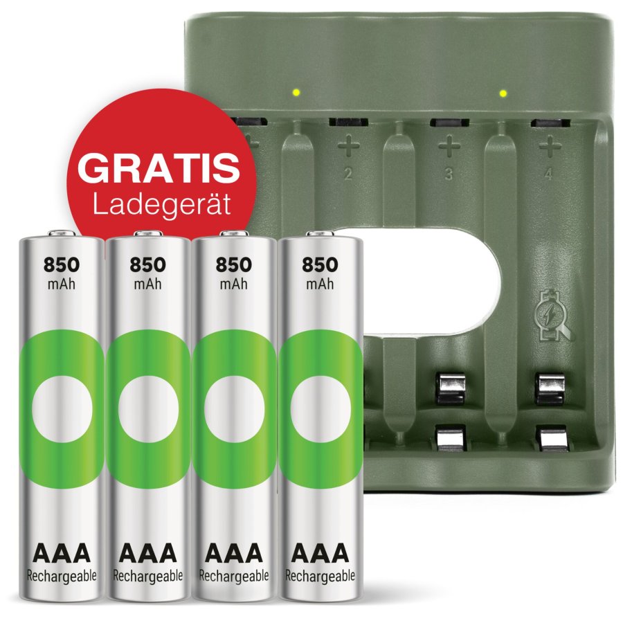 GP ReCyko 4-Port USB Charger B441 incl. 4xAAA 850mH batteries #1