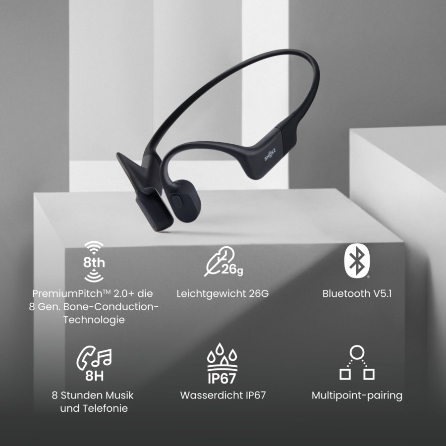 Shokz OpenRun Mini Schwarz USB-C #5
