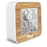 Mebus 27247 White/Wood Look Radio alarm clock digital #3