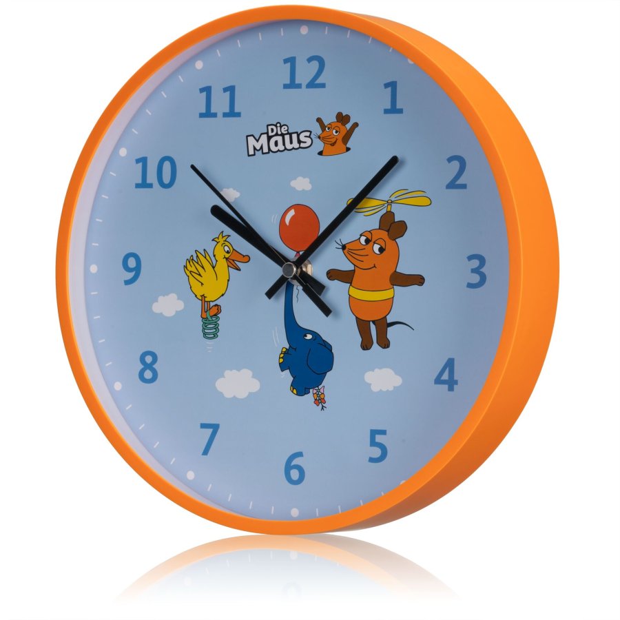 DieMaus Wall Clock for Kids Mouse, Elephant & Duck #1