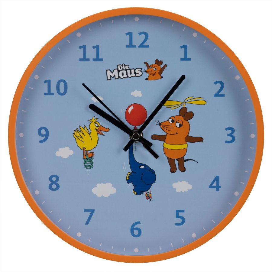 DieMaus Wall Clock for Kids Mouse, Elephant & Duck #2