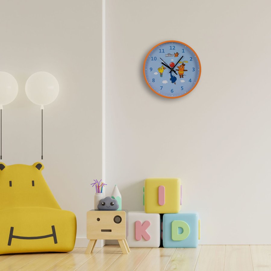 DieMaus Wall Clock for Kids Mouse, Elephant & Duck #5