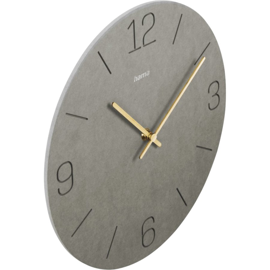 Hama Wall Clock Kreta grey 30cm engraved digits         185881 #2