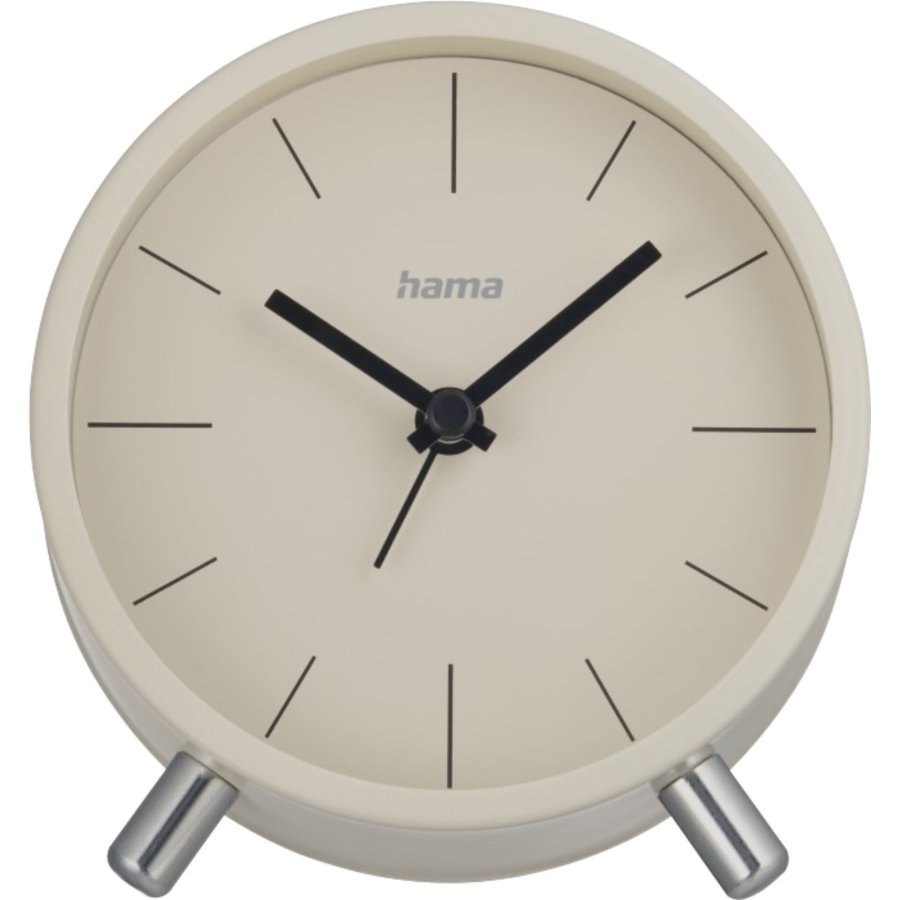 Hama Radio Clock Flores analogue w/o ticking, grey/beige   222229 #1