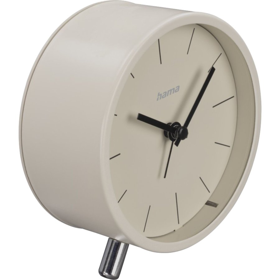 Hama Radio Clock Flores analogue w/o ticking, grey/beige   222229 #2