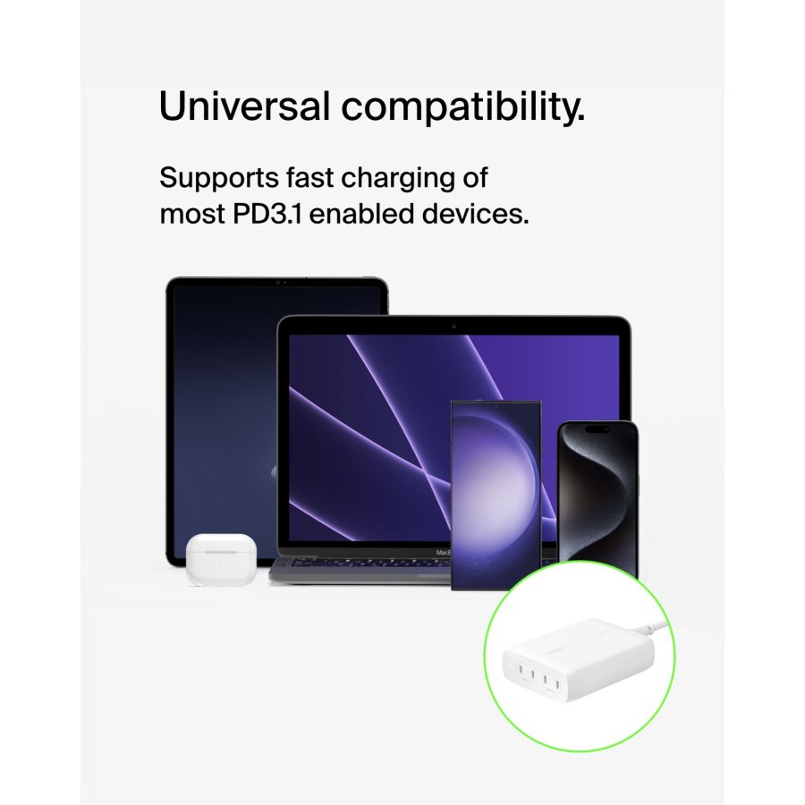Belkin BOOST Charge PRO 200Watt 4-Port USB-C GaN Char.WCH015vfWH #11