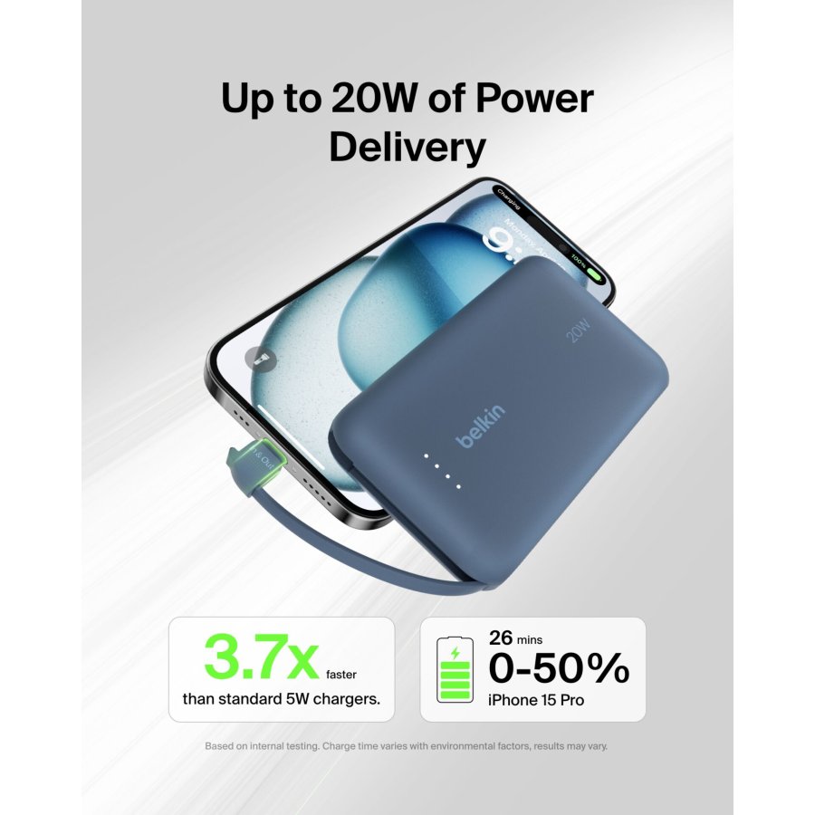 Belkin BOOST Charge Powerbk. 20W 10.000mAh USB-C blue BPB021hqBL #11