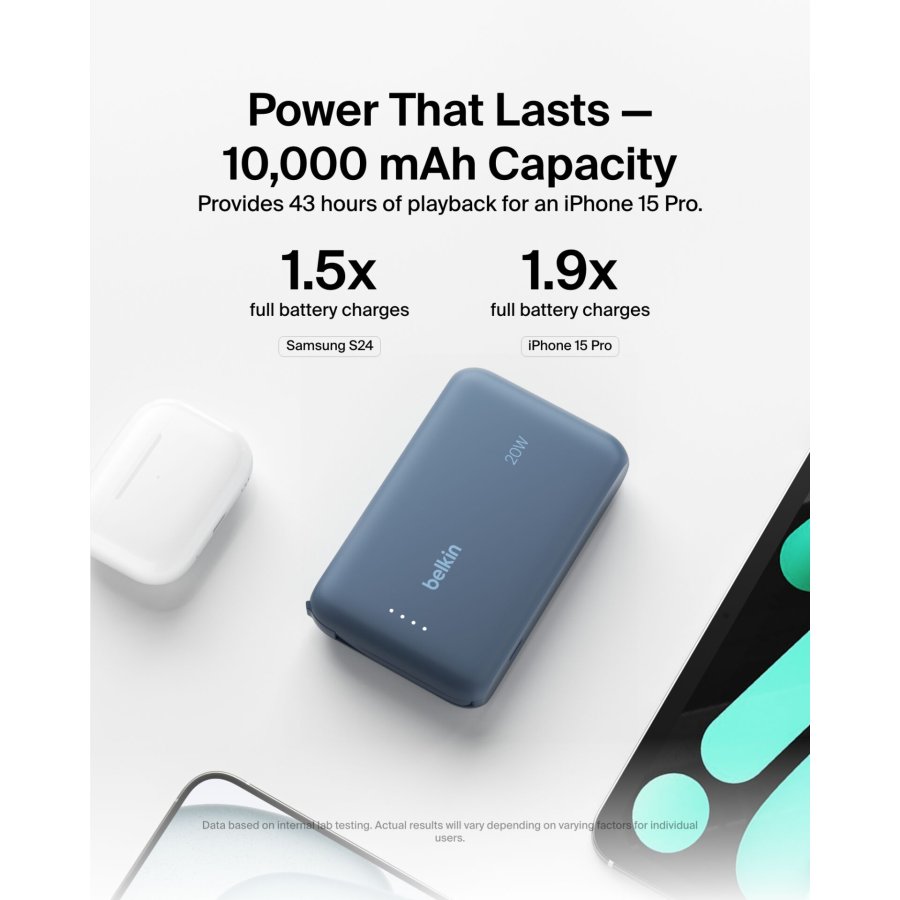 Belkin BOOST Charge Powerbk. 20W 10.000mAh USB-C blue BPB021hqBL #13