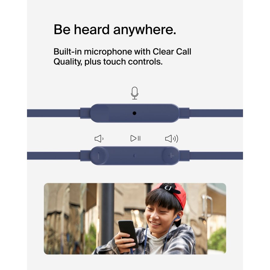 Belkin Rockstar InEar Headphones cabel, USB-C, blue G3H0002hqBLV2 #8