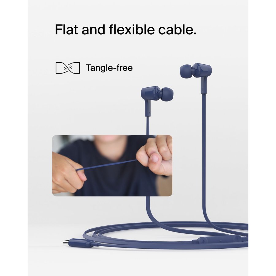 Belkin Rockstar InEar Headphones cabel, USB-C, blue G3H0002hqBLV2 #10