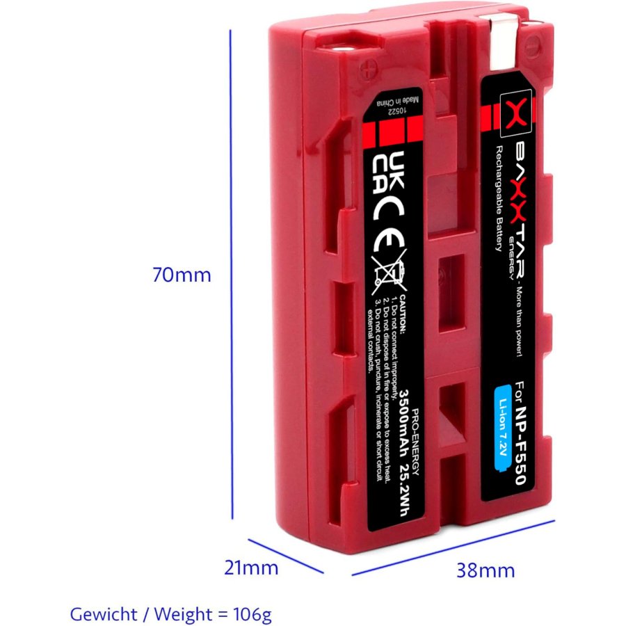 Baxxtar Battery NP-F550 3500mAh #2