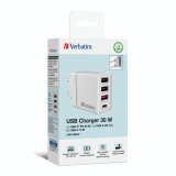 Verbatim USB Wall Charger 30W 1xUSB-C PD 3xUSB-A weiß    49701 #8
